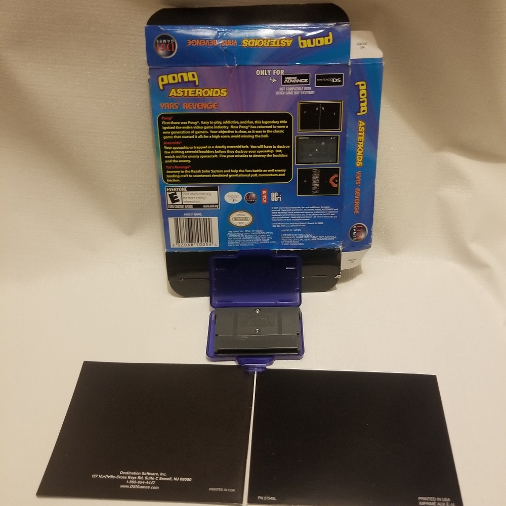 Gameboy Pong Asteroids game- with original box & booklet! - Picture 3 of 3